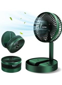 Super Portable Desk Fan, USB Rechargeable Foldable Desktop Fan, 3 Adjustable Wind Speeds for Office, Home and Outdoor (Green)  - Image 2