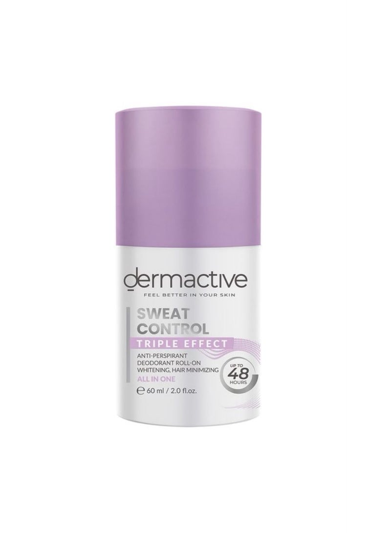 Dermactive Sweat Control Triple Effect Anti-Perspirant Deodorant Roll-On, 60ml