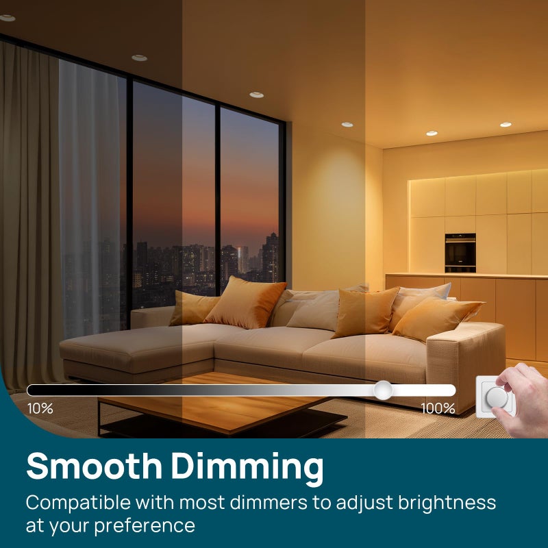 Linkind BR30 LED Flood Light Bulbs Indoor, 65W Equivalent Dimmable LED Recessed Bulbs, 10W 850 Lumens, 2700K Soft White E26 Base, Recessed Can Light Bulb for Bedroom Dining Room Bathroom, 12 Packs - Image 5