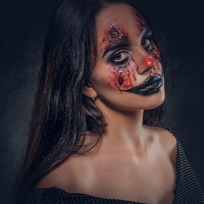 Bowitzki Halloween Makeup Special Effects Oil Face Body Paint Fake Blood Scar Wax Charred Ash Powder with Sponges Brush Halloween Party SFX Cosplay - Image 3