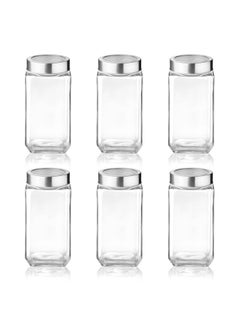 Treo By Milton Cube Storage Glass Jar, 1000 ml Each, Set of 6, Transparent| BPA Free | Storage Jar | Kitchen Organizer | Modular | Multipurpose Jar | Cookies Jar - pzsku/Z2D7A41A153FD31E10BFFZ/45/_/1738306550/6e0be4b5-a725-472a-bbef-322cd4d91149