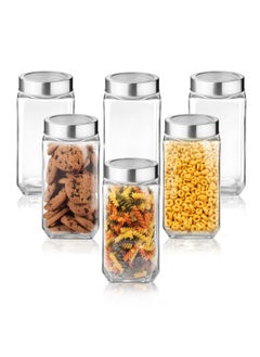 Treo By Milton Cube Storage Glass Jar, 1000 ml Each, Set of 6, Transparent| BPA Free | Storage Jar | Kitchen Organizer | Modular | Multipurpose Jar | Cookies Jar - pzsku/Z2D7A41A153FD31E10BFFZ/45/_/1738306611/b4eb286f-9eeb-415f-a860-cf6b3dc5d22e