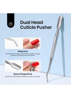 beetles Gel Polish Beetles Nail Glue Remover Glue 20ml for False Nails, Press on Nails Glue Remover for Fake Nail Tips Acrylic Nail Adhesive Remover with Cuticle Pusher, Not for Uv Gel Glue or Gel Polish  - Image 2
