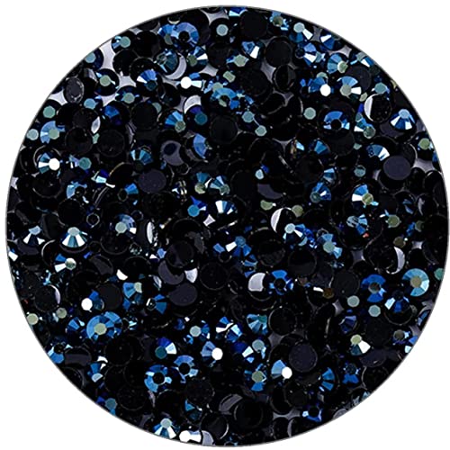 Kdkyy 1000 Pieces SS20 5mm Flatback Rhinestones Clear Glasses Round Gems AB Crystals for Nail Art DIY Crafts Clothes Glitter Stones InkBlue - Image 1