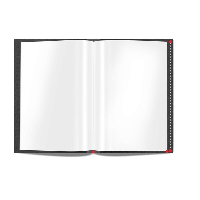 VAVIA Plastic 40 Pocket Display Legal Size Tough & Durable Leaf File Clear Book File Display File Display File (40 Pocket Black Legal Size) - Image 3