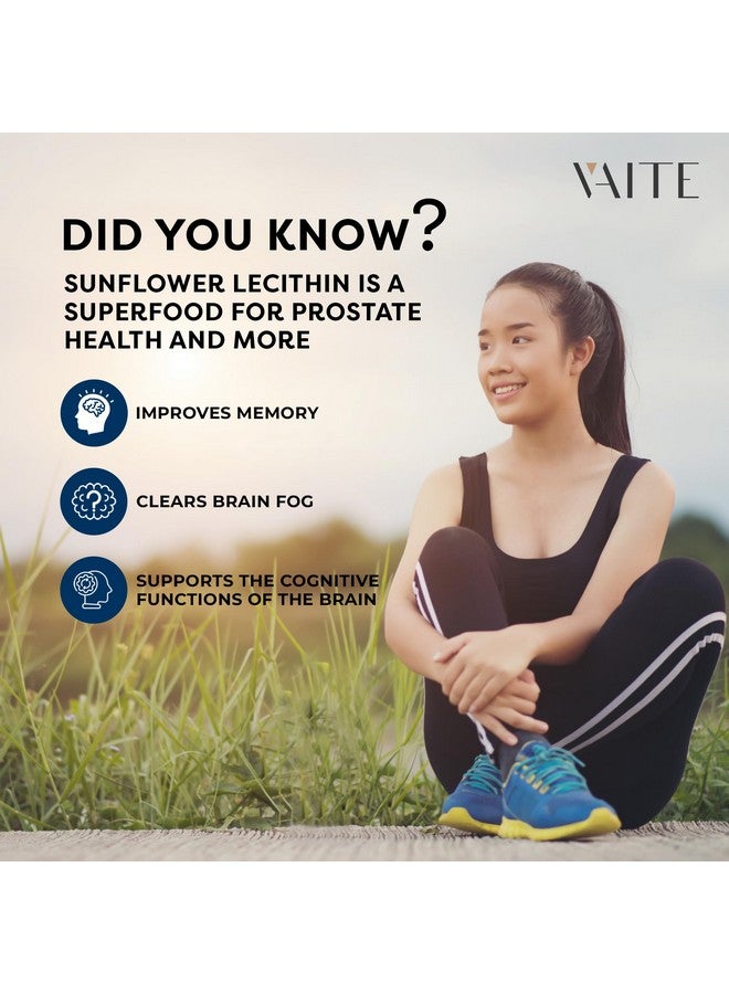 VAITE Sunflower Lecithin Extract Gummies 800mg - Vegan, Non-GMO, Soy-Free & Gluten-Free - Cognitive Health & Daily Nutrition - Easy-to-Digest, Plant-Based Wellness Chews for Adults - 60 Chewables - Image 2