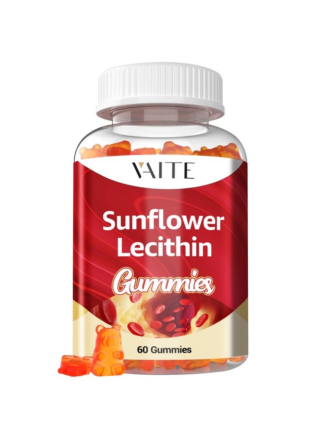 VAITE Sunflower Lecithin Extract Gummies 800mg - Vegan, Non-GMO, Soy-Free & Gluten-Free - Cognitive Health & Daily Nutrition - Easy-to-Digest, Plant-Based Wellness Chews for Adults - 60 Chewables - Image 1