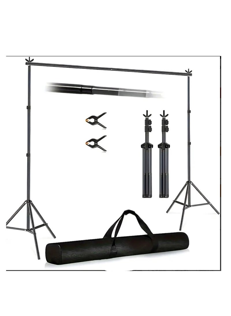Hihonor - Backdrop Stand , Four-Legged Photo Backdrop Stand, More Stable Adjustable Backdrop Stand for Parties, Wedding Balloon Arch Stand, Advertising Display and Video Shooting, 8.5 * 10ft - Image 1
