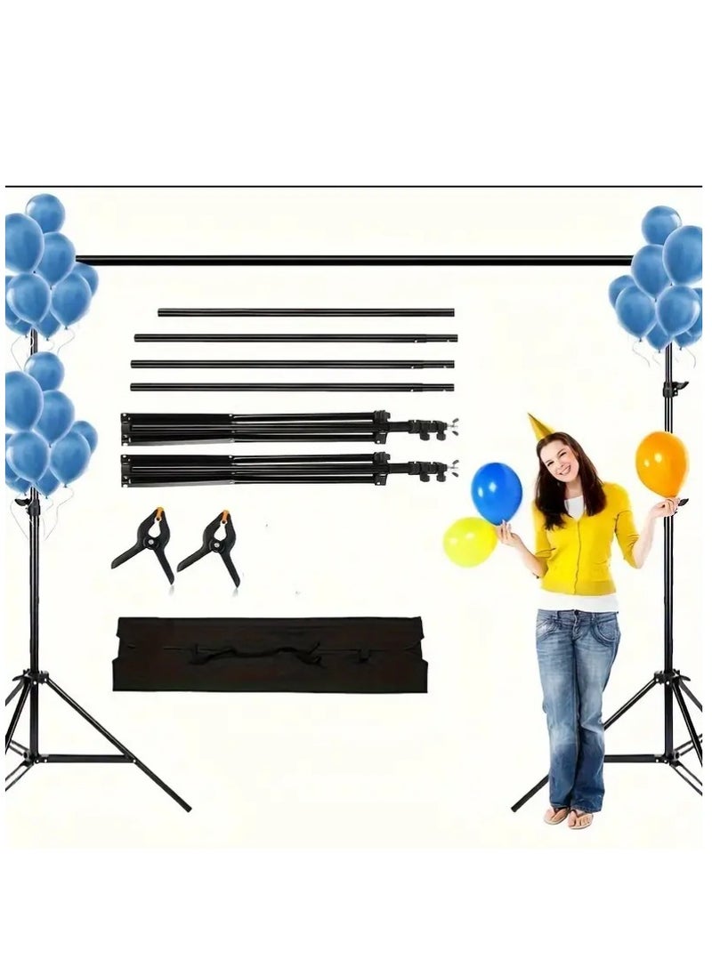 Hihonor - Backdrop Stand , Four-Legged Photo Backdrop Stand, More Stable Adjustable Backdrop Stand for Parties, Wedding Balloon Arch Stand, Advertising Display and Video Shooting, 8.5 * 10ft - Image 1