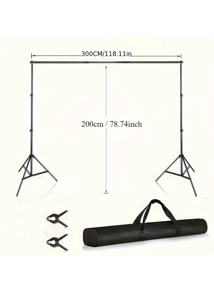 Hihonor - Backdrop Stand , Four-Legged Photo Backdrop Stand, More Stable Adjustable Backdrop Stand for Parties, Wedding Balloon Arch Stand, Advertising Display and Video Shooting, 8.5 * 10ft - Image 1