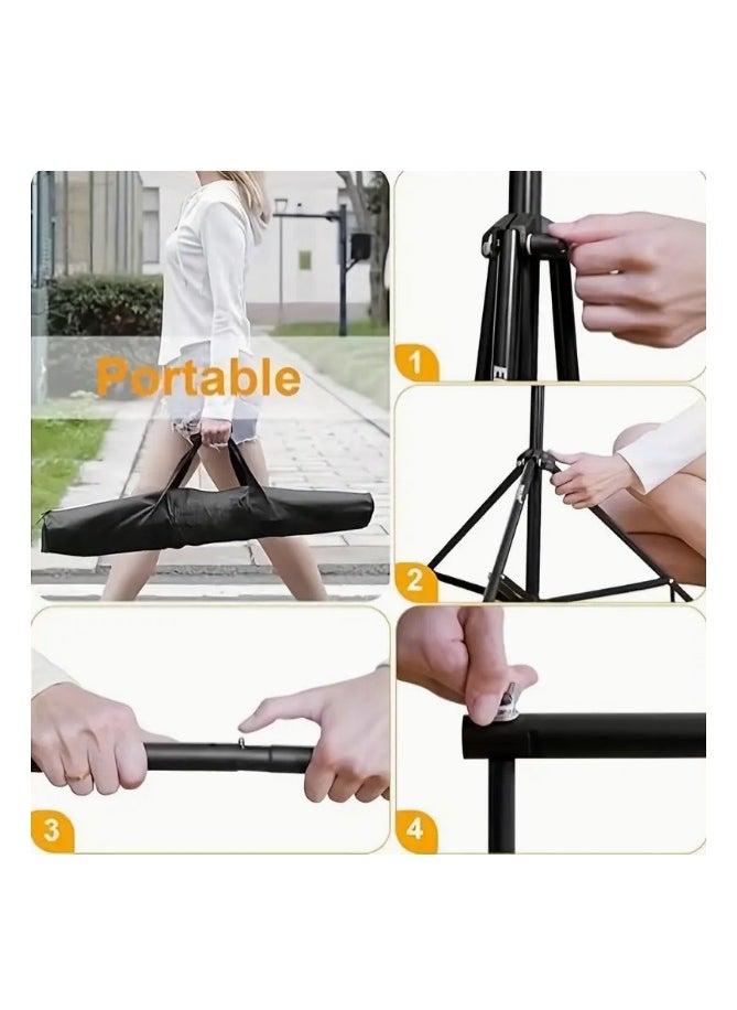 Hihonor - Backdrop Stand , Four-Legged Photo Backdrop Stand, More Stable Adjustable Backdrop Stand for Parties, Wedding Balloon Arch Stand, Advertising Display and Video Shooting, 8.5 * 10ft - Image 1