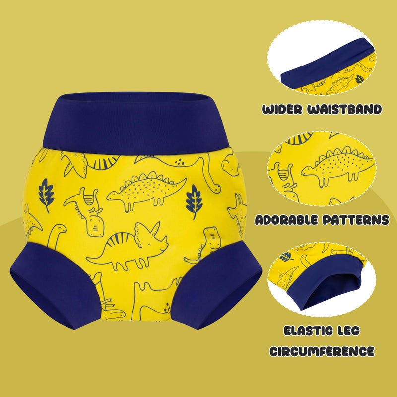BIG ELEPHANT Reusable Baby Swim Diapers - 3 Pack for Boys - Adjustable, Easy to Wash, Soft & Waterproof, 12-24 Months - Image 5