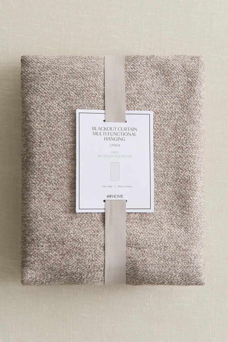 H&M 2-pack bouclé curtain lengths