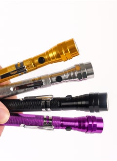 LUSTER 4pc Extendable led flashlight with hanging clip and strong magnetic base multiple colors  - Image 2