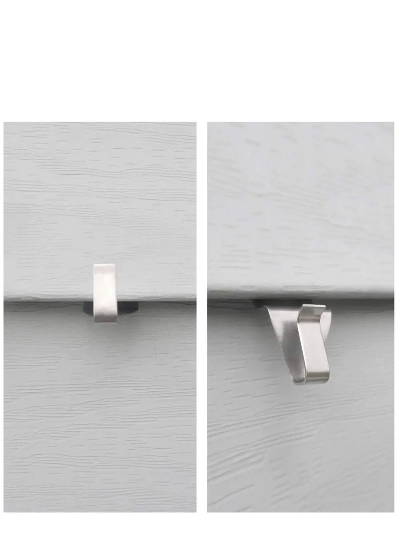 10 Pack Vinyl Siding Hooks Heavy Duty Stainless Steel Low Profile No-Hole Hanger Hooks - Image 3