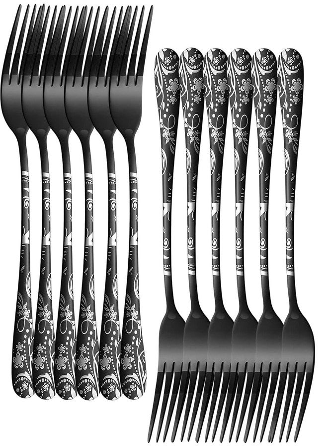 FS COOL 12 Pieces Stainless Steel Fruit Fork for Dining Table, Mini Cake & Pastry Fork, Tableware Cutlery Set of 12, Dessert Forks, Premium Forks Cutlery for Home & Kitchen (SmallFork, Set of 12) - Image 1