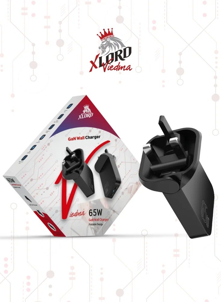 XLORD X-LORD Viedma 65W GaN Upgraded Wall Charger – PD Super Fast Charging - Image 1