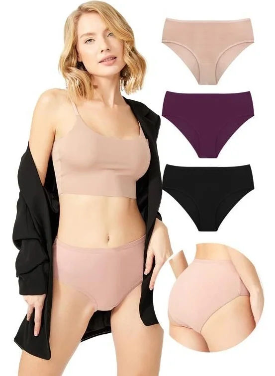 كوتن هيل Basic Classic Cotton Wide Brim Bato Panties 3 Pack