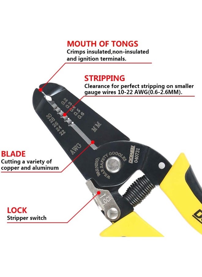 Generic - DOWELL 22-30 AWG Wire Stripper Wire Stripping Tool Wire Cutter And Multi-Function Hand Tool - Image 1