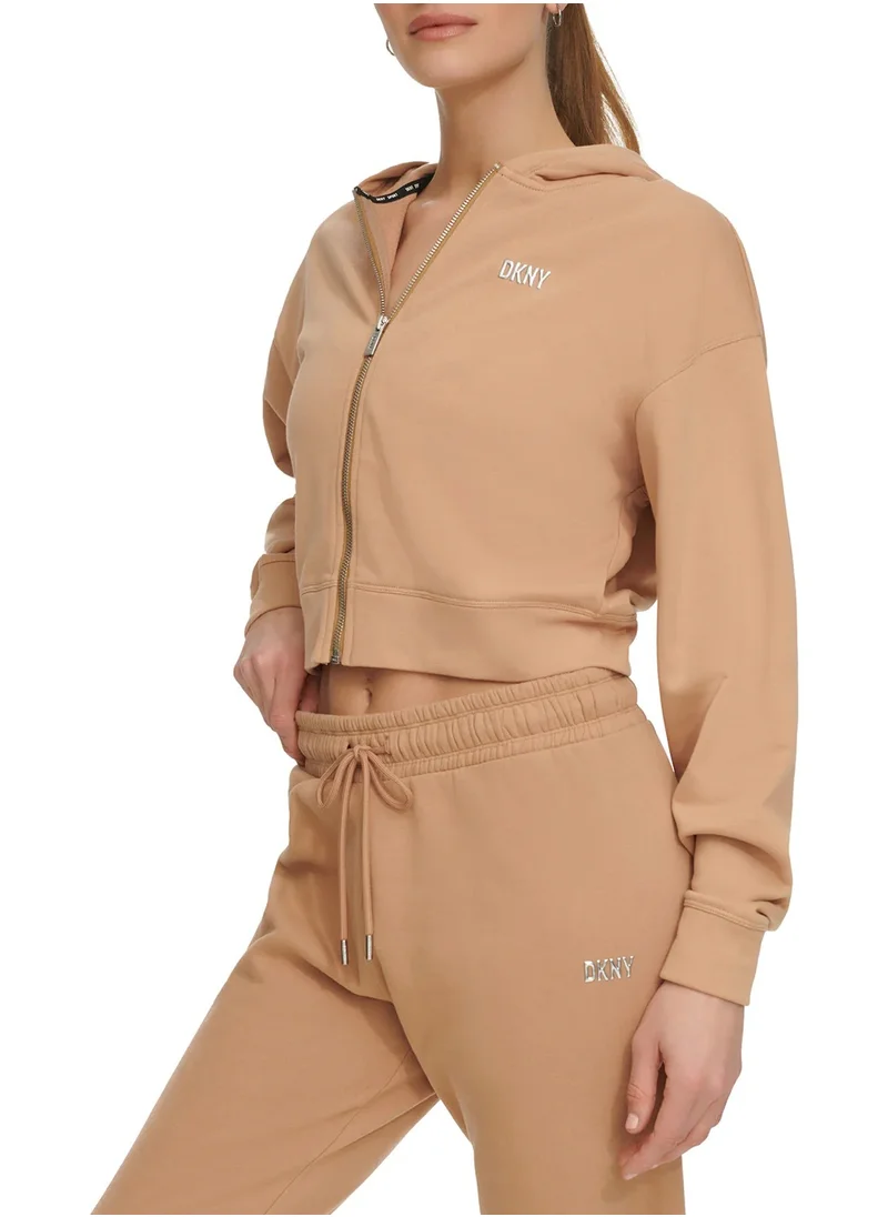 DKNY Sport Zip Detail Hoodie