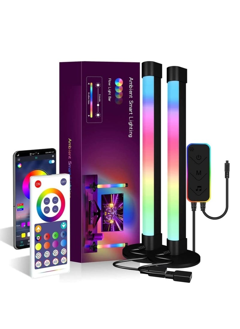ELTRAZONE Smart RGB LED Light Bars, Ambient Lighting, Bluetooth Monitor Flow Light Bars with APP Control, Color Gaming Light Bar for TV/Room Decoration/Movie/PC  - Image 1