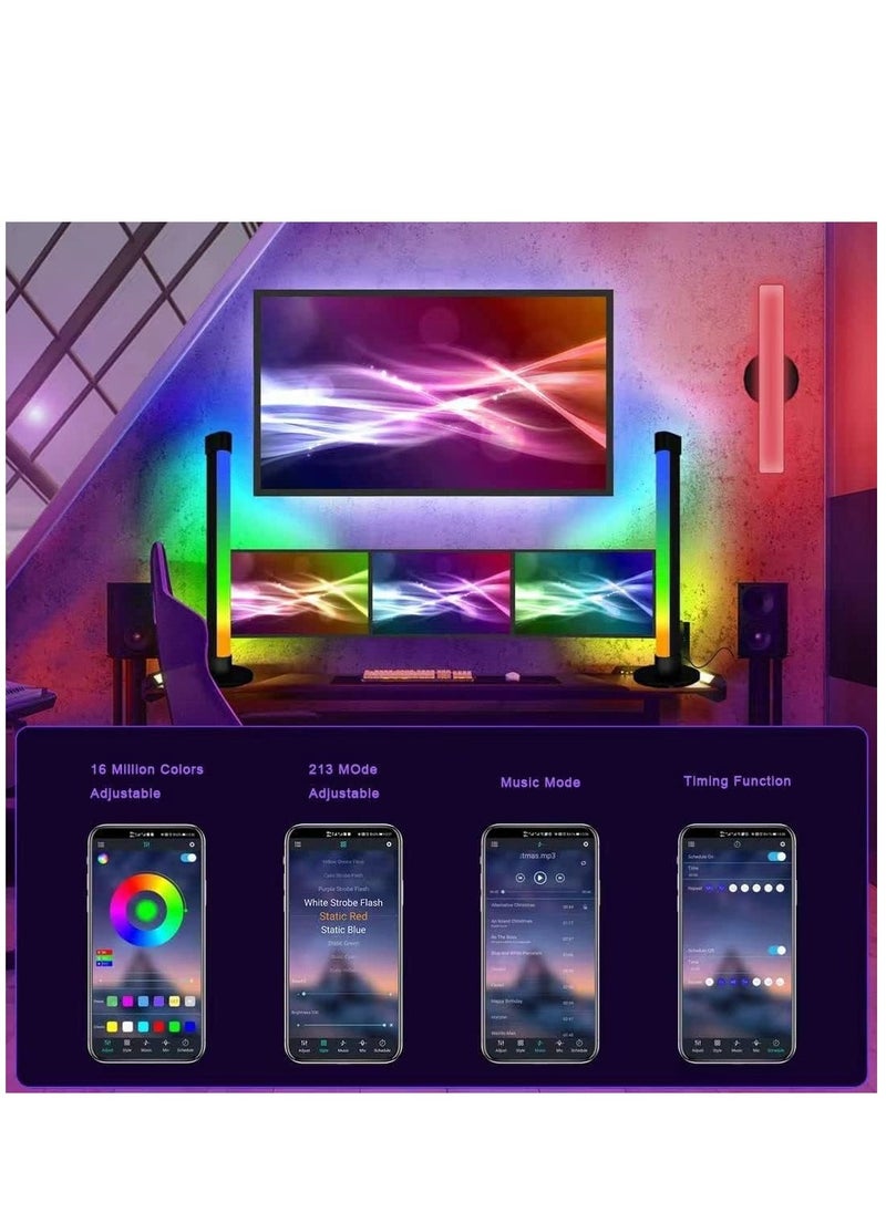 ELTRAZONE Smart RGB LED Light Bars, Ambient Lighting, Bluetooth Monitor Flow Light Bars with APP Control, Color Gaming Light Bar for TV/Room Decoration/Movie/PC  - Image 4