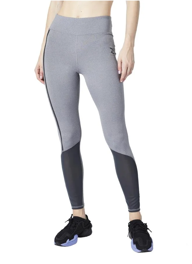 ZAECY Women's Mid-Rise Power-Mesh Leggings