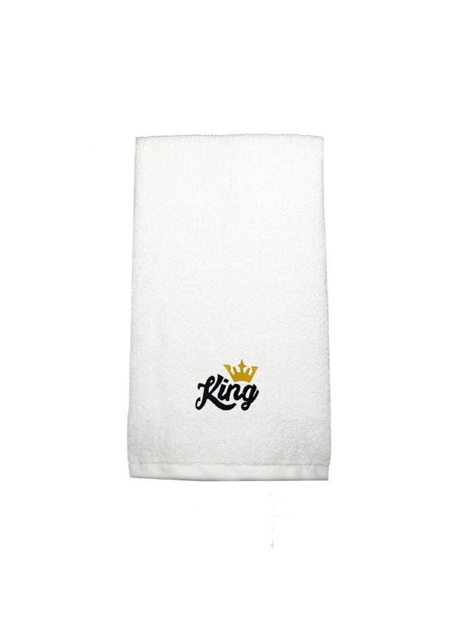 BYFT Embroidered For You  (White) Luxury (King) Personalized Hand Towel (50 x 80 Cm -Set of 1) 100% Cotton, Highly Absorbent and Quick dry Bath Linen -600 Gsm  - Image 2