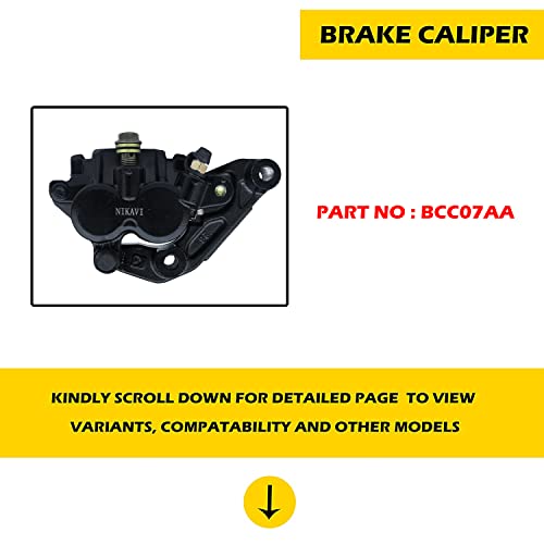 NIKAVI BCC07AA Front Brake Caliper Assembly Compatible for Yamaha R15(Front) FEZ Black((Front)) - Image 2