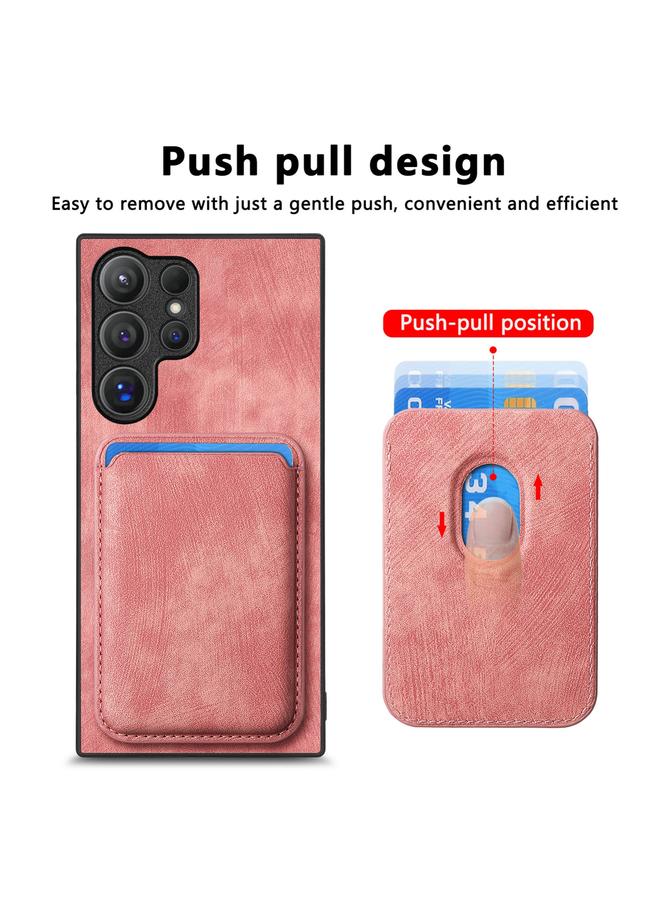 اس-توب جراب لهاتف Samsung Galaxy S24 Ultra 5G جراب جلدي عتيق مع حقيبة بطاقات مغناطيسية للهاتف - Image 2