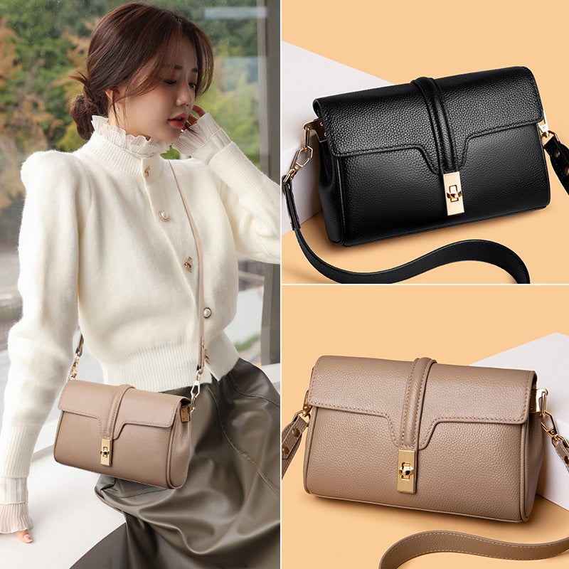 Genuine Leather Women'S Bag High-End 2023 New Fashionable Fashionable Niche Shoulder Crossbody Bag Top Layer Cowhide Women'S Bag - Image 3