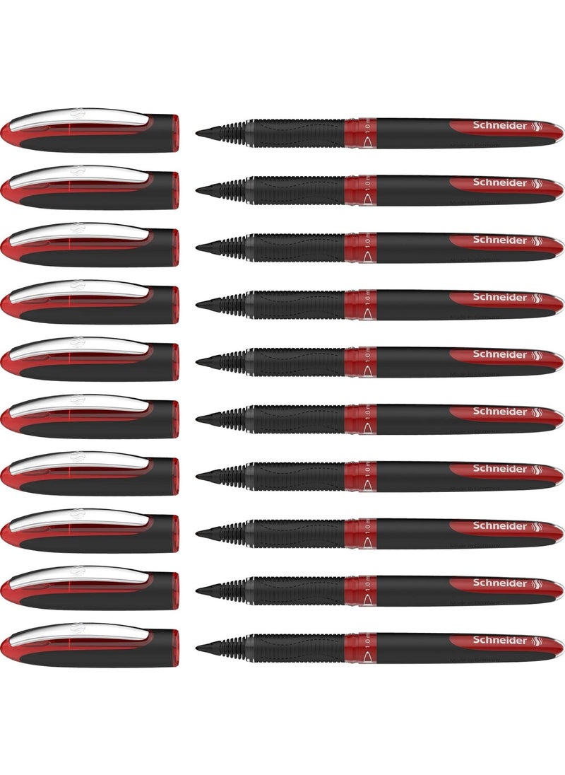 Schneider - One Sign Pen Roller Pen 1.0 mm Red Set of 10 - Image 1