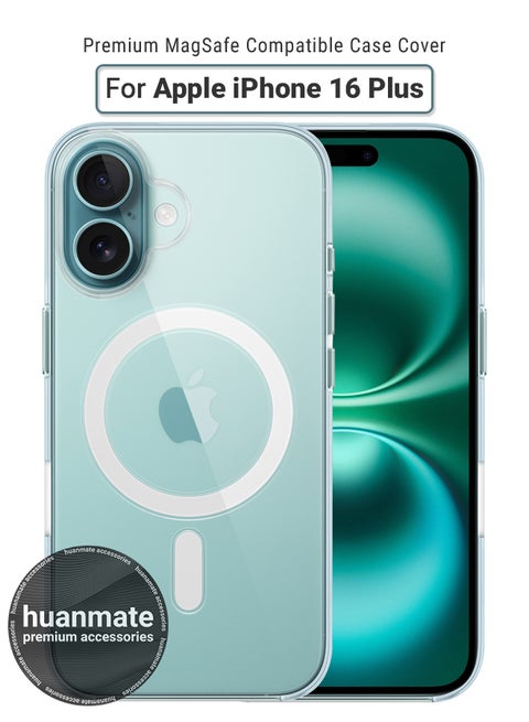 Apple iPhone 16 Plus MagSafe Case Clear- High Quality Strong Magnet, Wireless Charging Compatible, Shockproof Protection, Ultra Slim Anti-Scratch Magnetic Cover for Apple iPhone 16 Plus