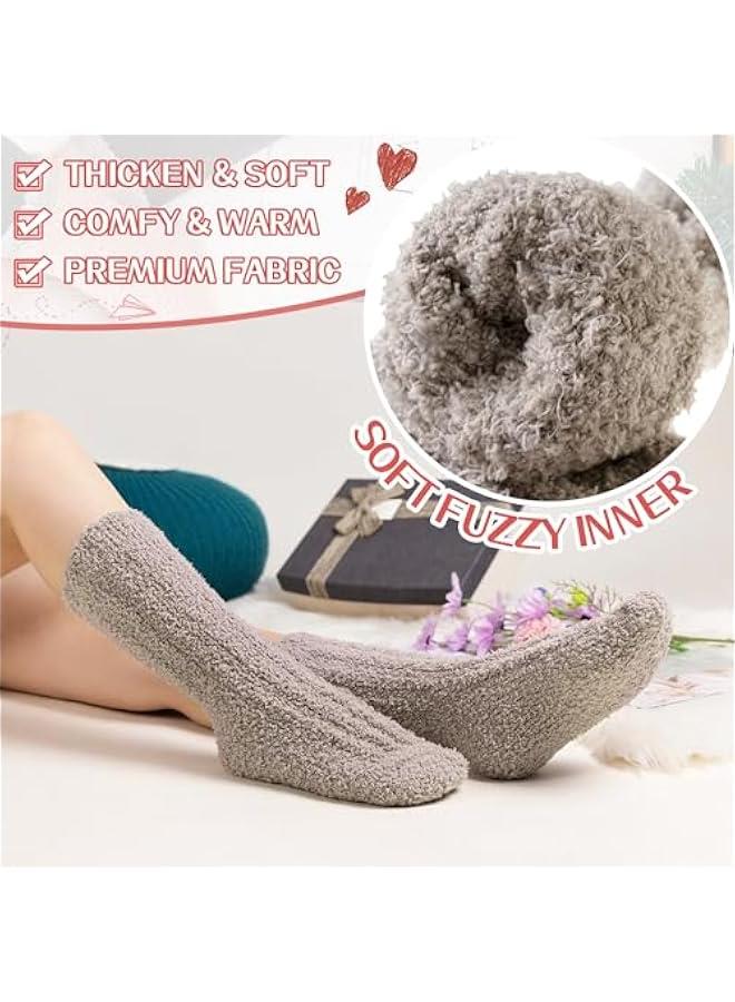 Womens Fuzzy Socks Soft Warm Fluffy Socks Winter Sleep Thermal Plush Casual Cozy Home Socks - Image 3