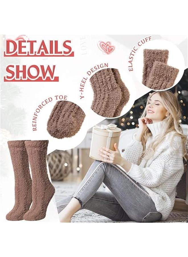 Womens Fuzzy Socks Soft Warm Fluffy Socks Winter Sleep Thermal Plush Casual Cozy Home Socks - Image 5