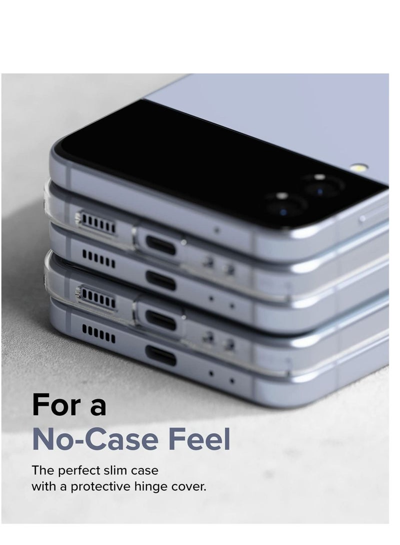 روك بو سامسونج جالاكسي z-flip 4 متوافق مع الهاتف المحمول شل ، متقدمة رقيقة شفافة الكمبيوتر الثابت ، z-flip 4 5G الهاتف المحمول شل المضادة للانزلاق حماية ( 2022 ) - شفاف - Image 3