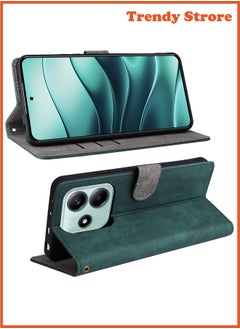 Beauenty For Xiaomi Redmi Note 14 5G / Xiaomi POCO M7 Pro 5G Cover with Hand Strap, PU Leather Full Body Protection Shockproof Flip Mobile Cover, RFID Anti-theft Brush Folio Wallet Case  - Image 2