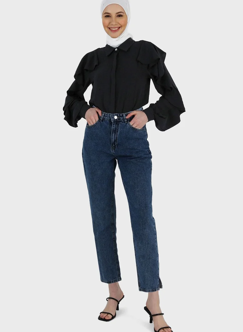 Refka by modanisa High Waist Denim Jeans