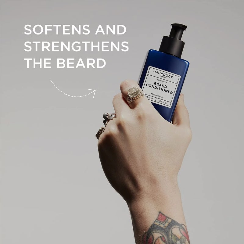 Murdock London بلسم لحية مردوك لندن للرجال - مرطب وملين لحية للرجال مع تركيبة نظيفة - يقلل من الحكة والتشابك ويرطب البشرة - خالي من الكبريتات ومعتمد من الحلاقين (8.5 أونصة سائلة) - Image 2