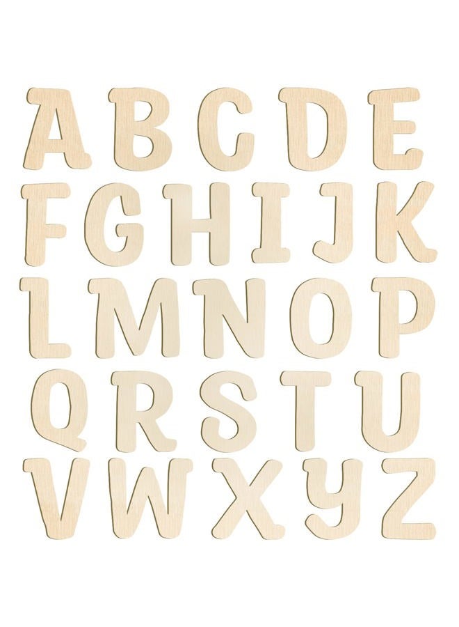 She Love 6 inch Wooden Letters 26Pcs Wooden Alphabet Letter for Crafts Unfinished Wood Letters for Home Wall Decor Kids Arts Painting DIY Learning - Image 1