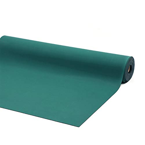 tonchean 23.7" x 118" Rubber ESD Soldering Mat Roll, ESD Anti-Static Mat Roll High Temperature Resistant ESD Grounding Desk Mat Anti-Static Table Mat for Phone,PC,ESD Sensitive Device Repair, Green - Image 1