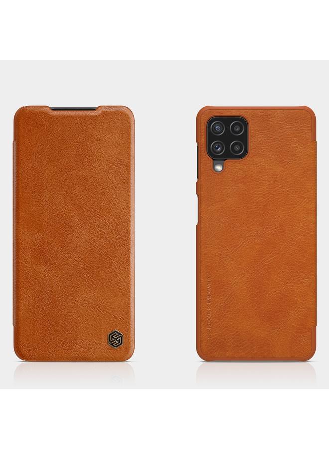 نيلكين جراب لهاتف Samsung Galaxy A22 4G LTE QIN Series Crazy Horse Texture، جراب جلدي قلاب أفقي - Image 1