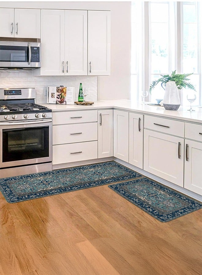 2 PCS Kitchen Floor Mats Rugs Set, Cushion Floor Carpet, Waterproof, Oil Resistant and Anti-Fatigue PU Standing Mat for Kitchen, Floor, Office, Sink, Laundry 45*75CM+45*120CM - Image 5