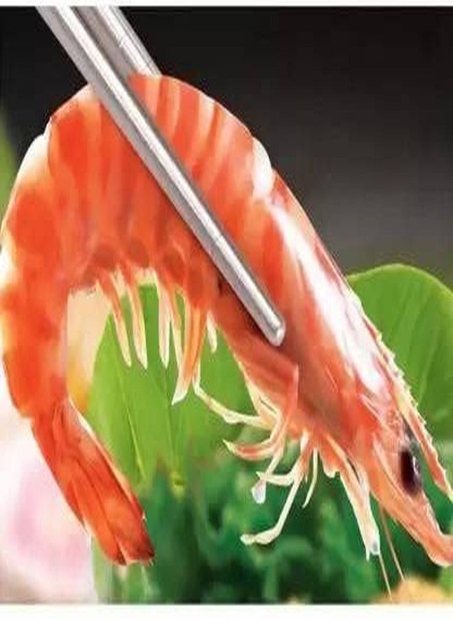 Bekner Eating, Training, Eating Stainless Steel, Silicone Chinese, Korean, Japanese Chopstick (Silver Pack of 10) - Image 2
