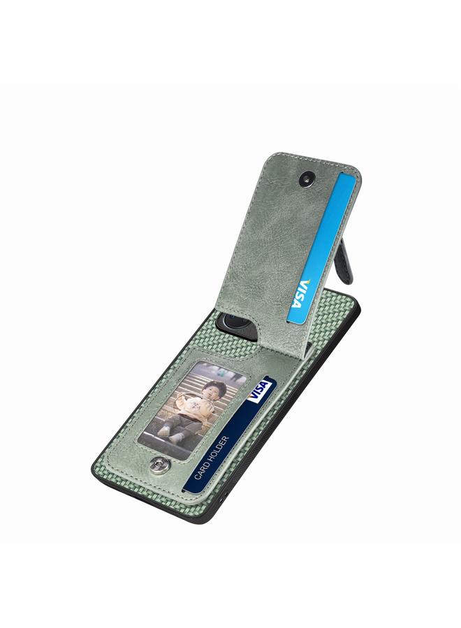 اس-توب جراب هاتف Honor X7A من ألياف الكربون مع سحاب رأسي قابل للطي - Image 3