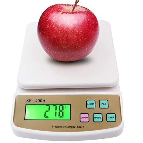 EBOFAB Kitchen Digital Weighing Scale SF400A Square Digital Electronic with Adaptor 10 kg Digital MultiPurpose Food Weight Machine - Image 1
