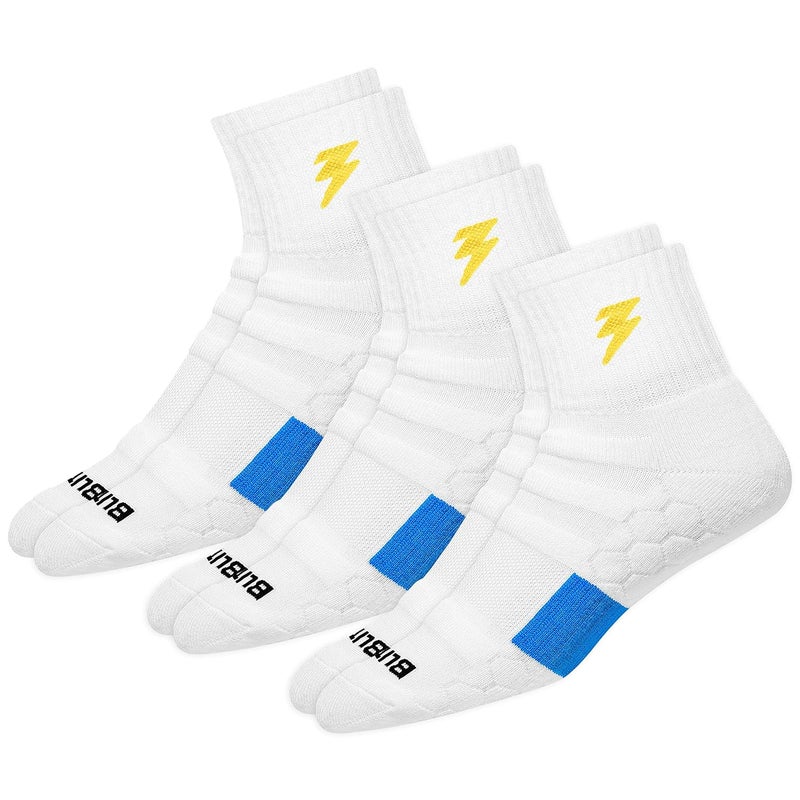 BLITZSOX Hi-Tech Performance Sports Socks for Men (Badminton, Running, Gym & Indoor Training), Pack of 3 - Image 1