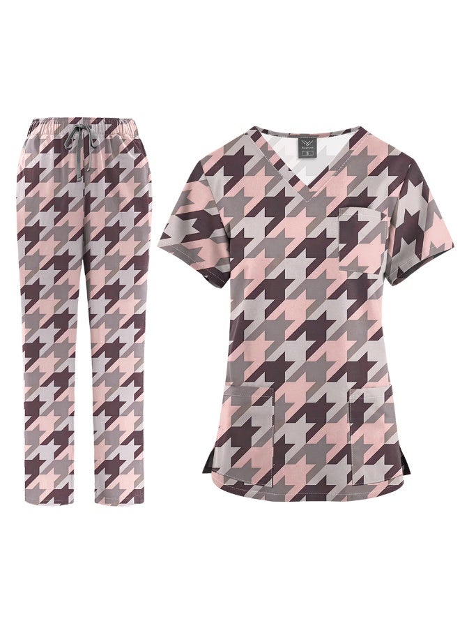 NIBEMINENT Clinical Work Clothes Women Nurse Scrubs Tops Pharmacy Working Pants Medical Doctor Surgical Nursing Uniforms - Image 1