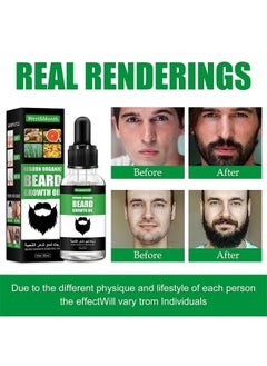 West&Month Beard Growth Oil, For Beard More Full And Thick, Beard Growth Serum Of Plant Extraction, Pure Natural Promote Beard And Hair Growth  - Image 5