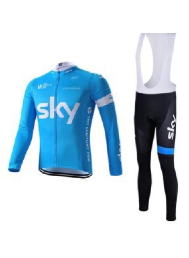 Sky Cycling Suit Long Sleeve Strap Suit Men's And Women's Spring And Autumn Mountain Road Suit